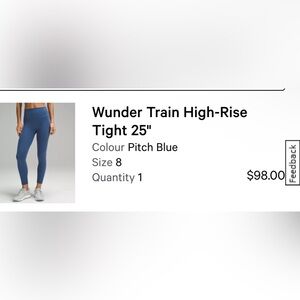 Wunder train high rise tight “25